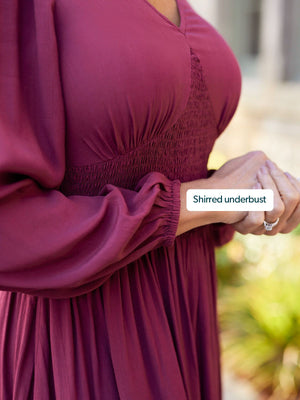 Maddie Dress - Burgundy