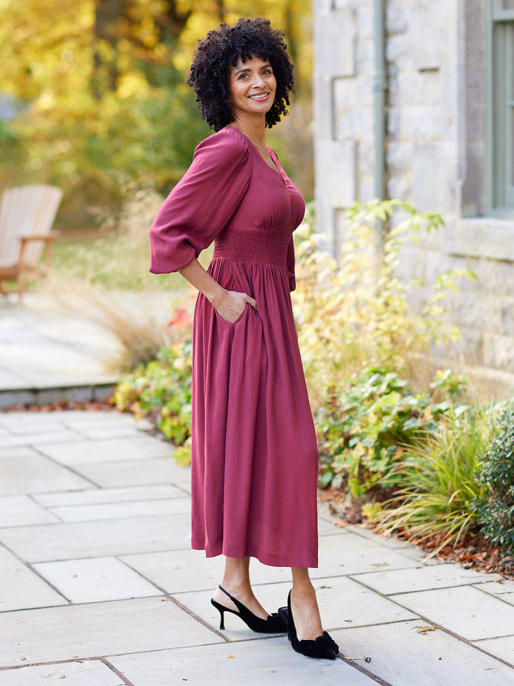 Maddie Dress - Burgundy
