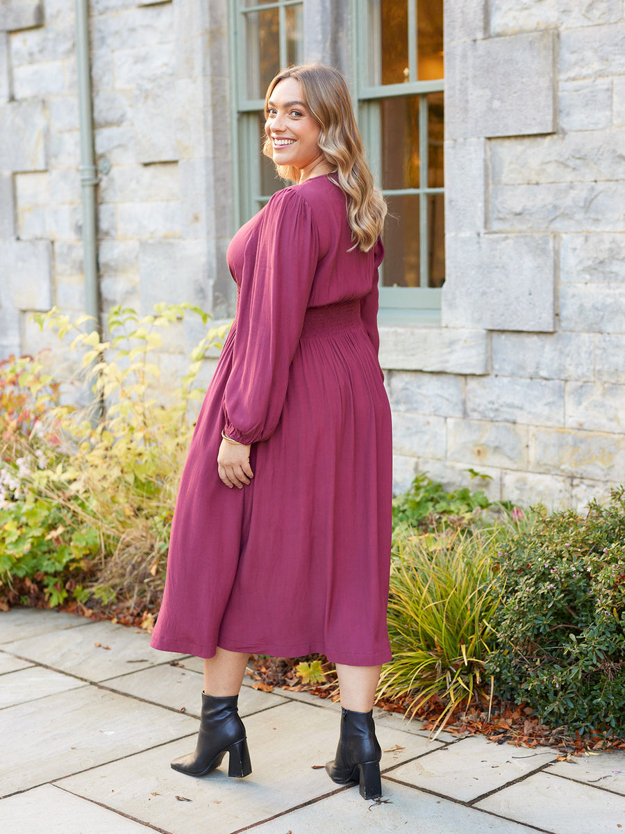 Maddie Dress - Burgundy