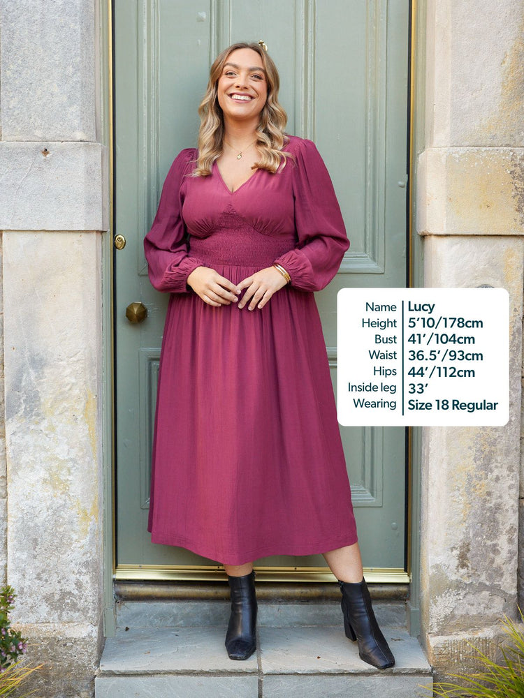 Maddie Dress - Burgundy