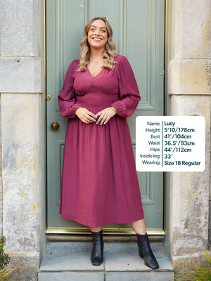 Maddie Dress - Burgundy