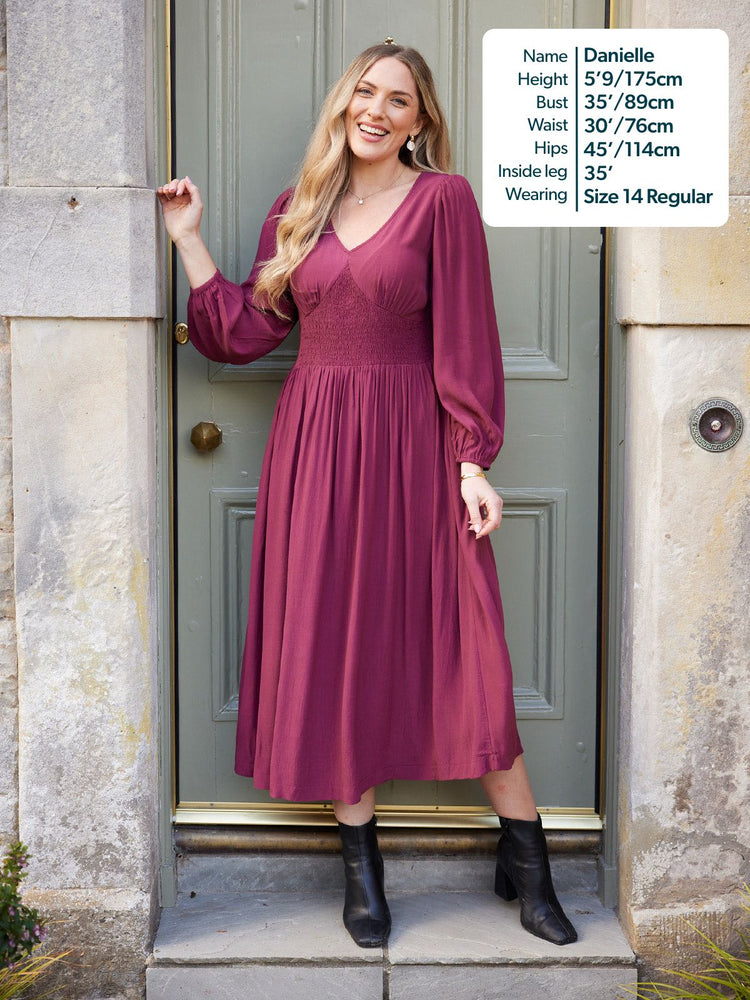 Maddie Dress - Burgundy