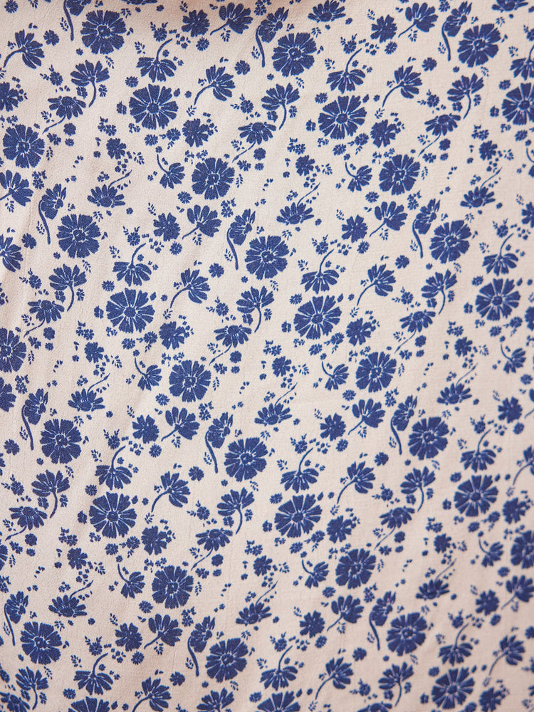 Maddie White Ditsy Print Midi Dress