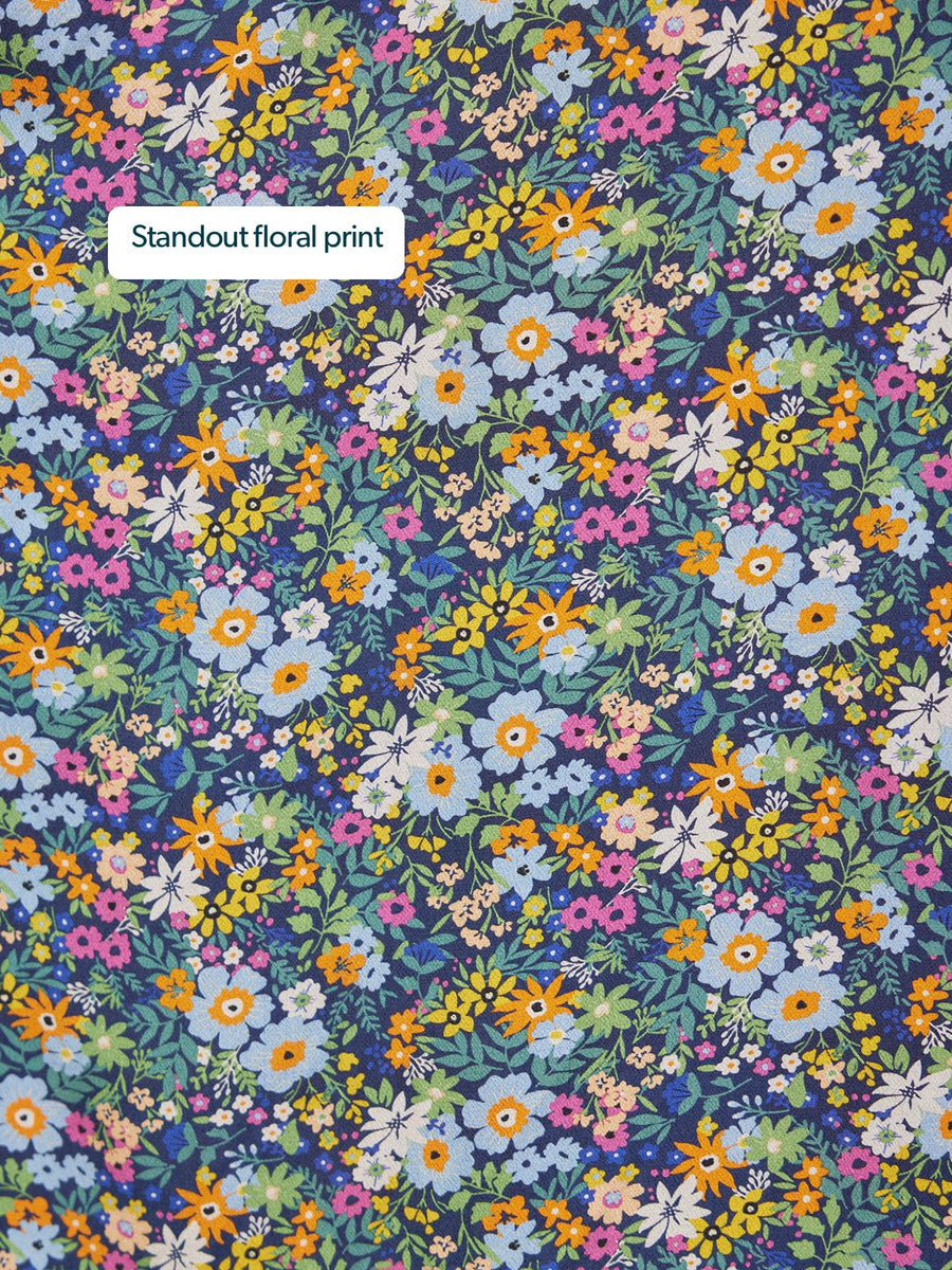 Maddie V-Neck Dress - Multi Coloured Floral