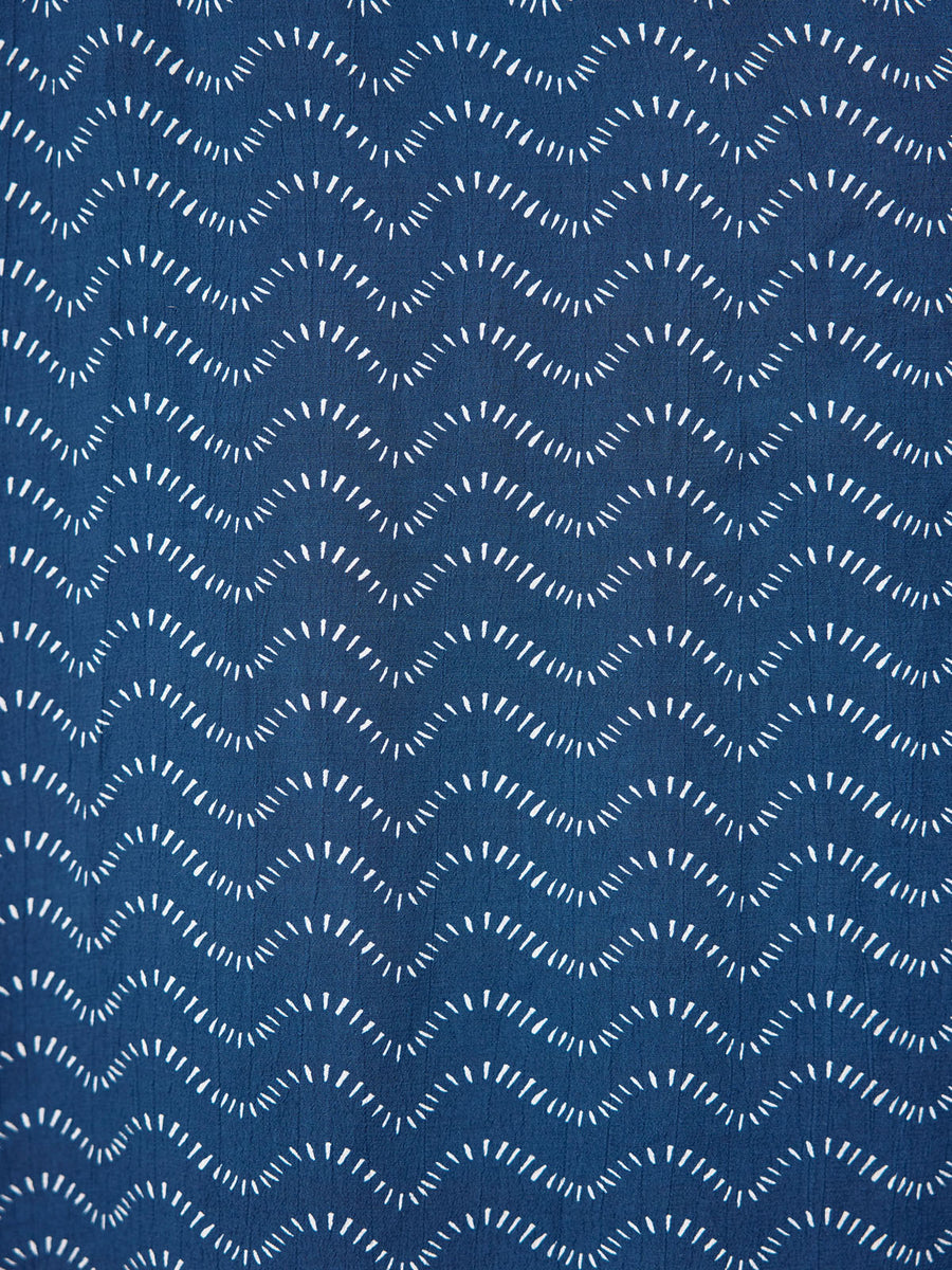 Maddie Wave Print Midi Dress