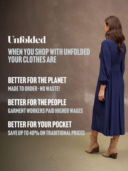 Maddie V-Neck Dress - Navy