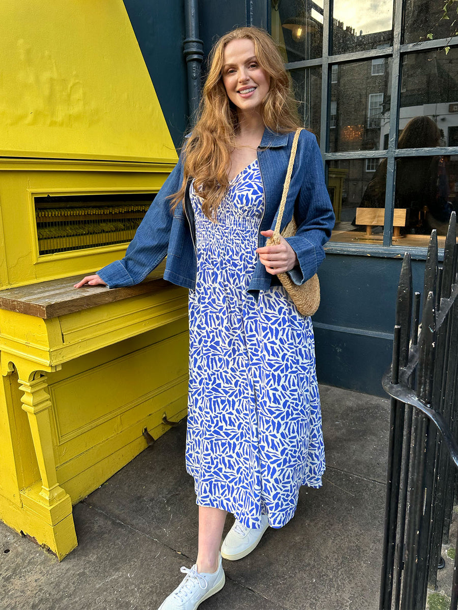 Maddie Short Sleeve Terrazzo Print