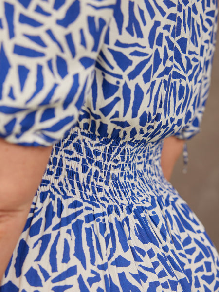 Maddie Short Sleeve Terrazzo Print