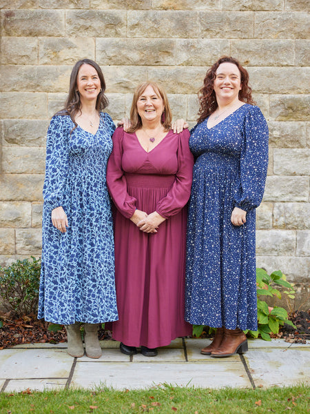 Maddie Dress - Navy Star Print