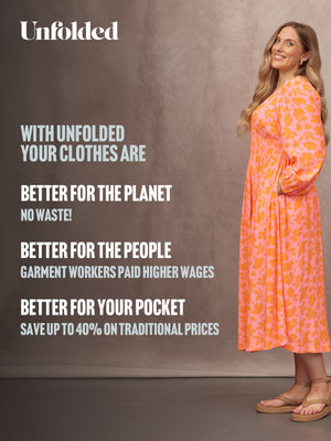 Maddie V-Neck Dress - Pink & Orange Floral Print