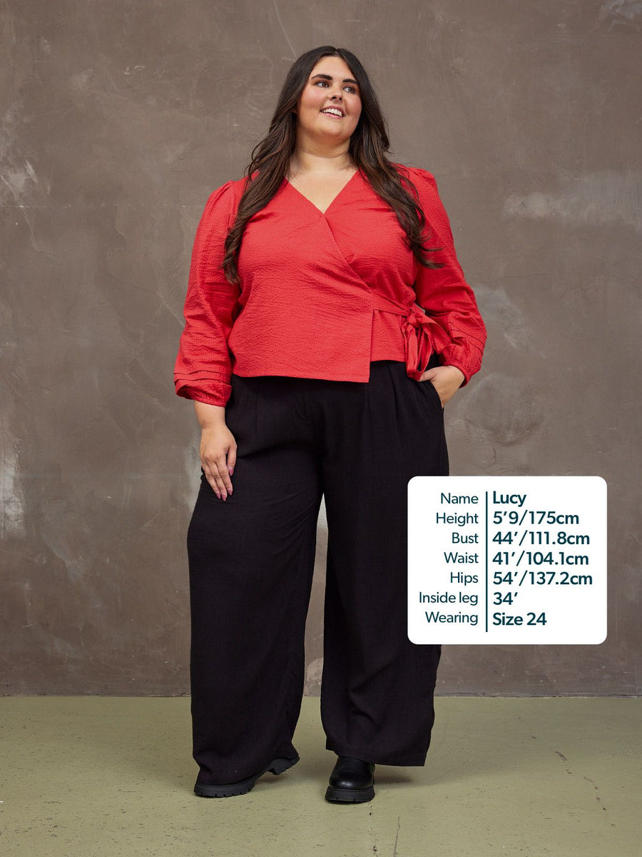 Madlein Red Seersucker Top