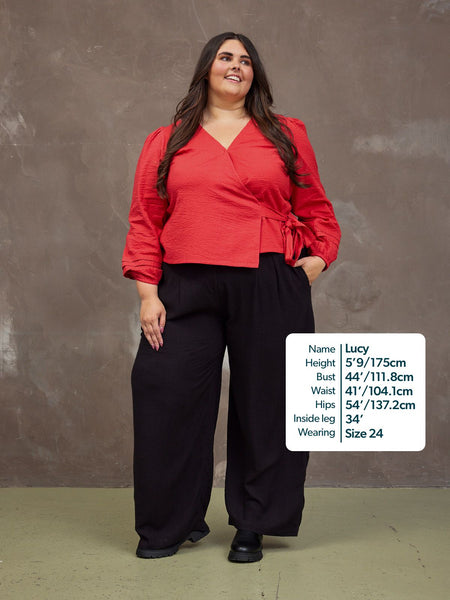 Madlein Red Seersucker Top