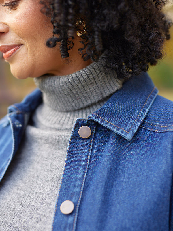 Margaret - Belted Denim Jacket