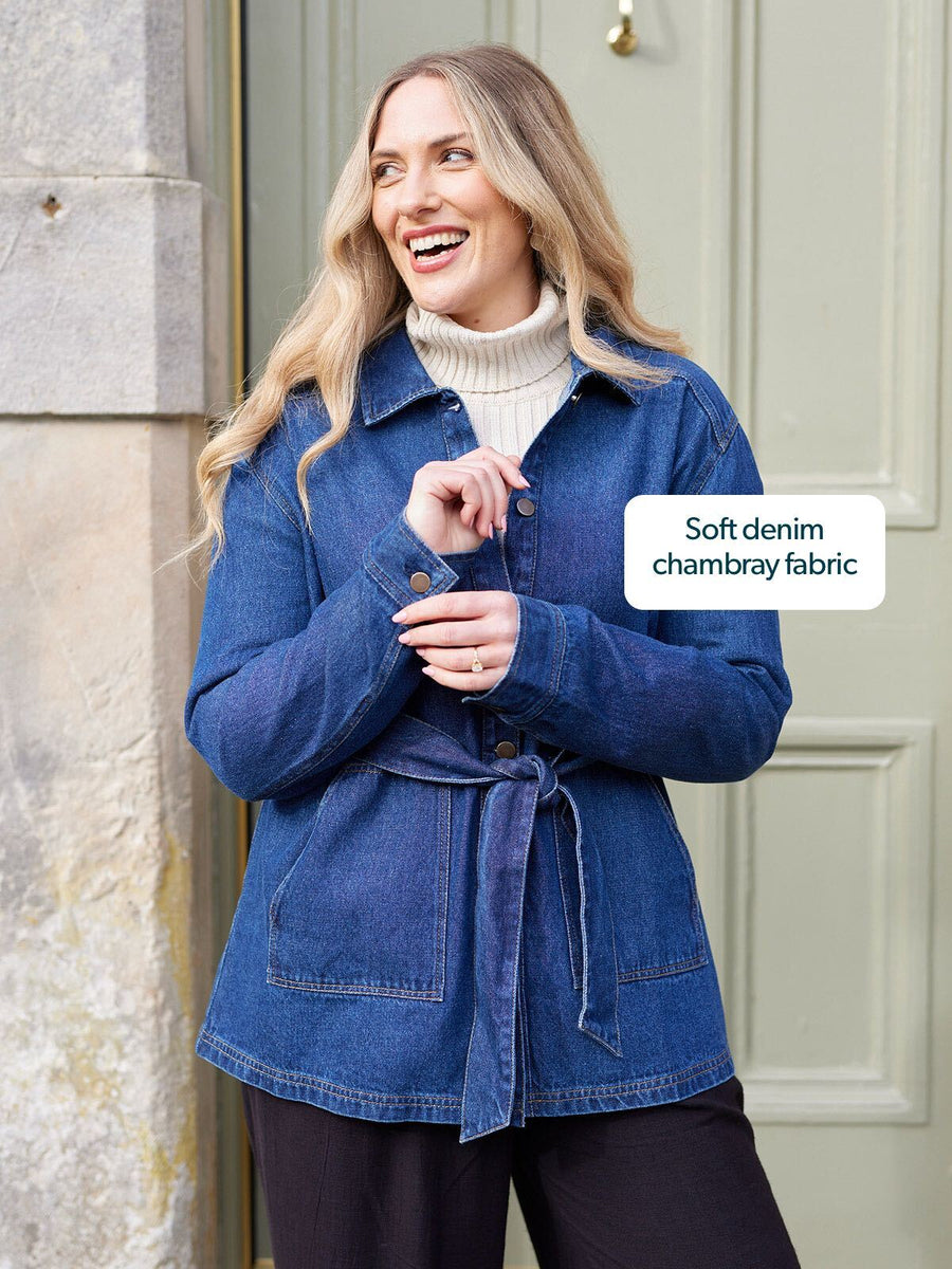 Margaret - Belted Denim Jacket