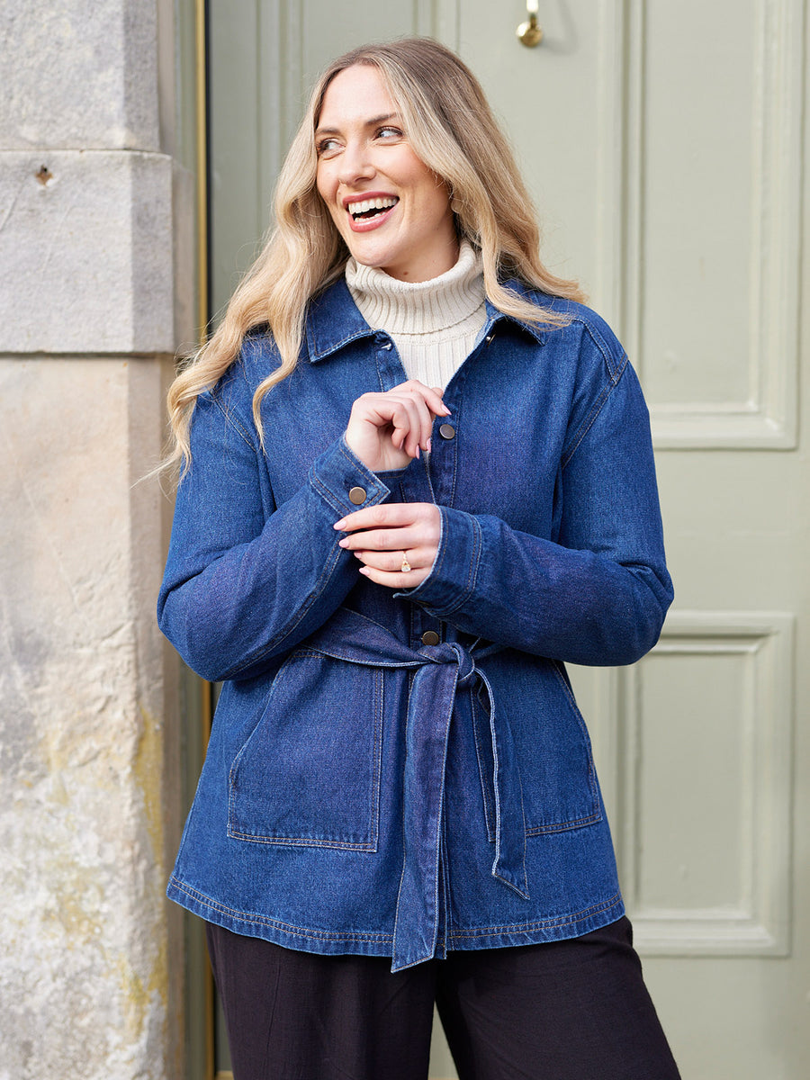 Margaret - Belted Denim Jacket