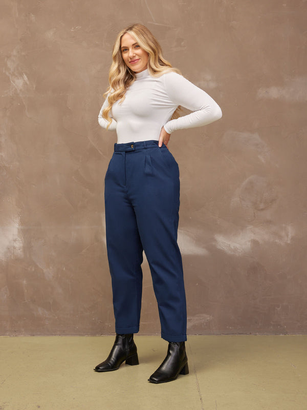 Maya - Straight Trouser - Navy