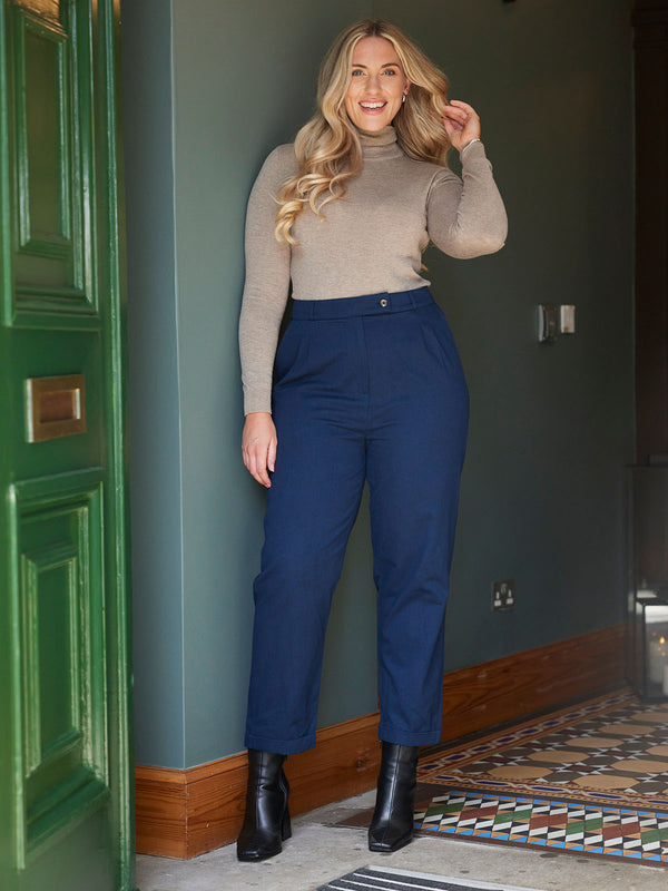 Maya - Straight Trouser - Navy