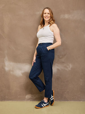 Maya - Straight Trouser - Navy