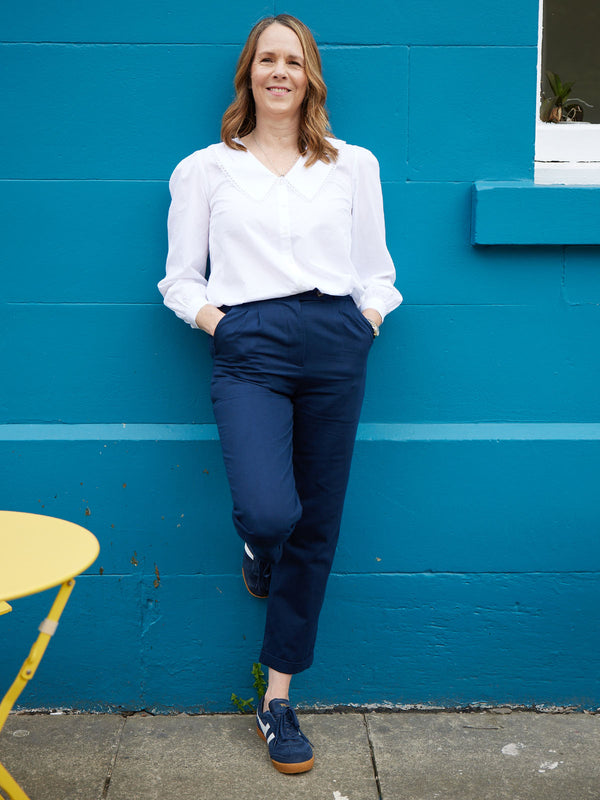 Maya - Straight Trouser - Navy