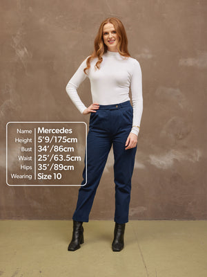 Maya - Straight Trouser - Navy