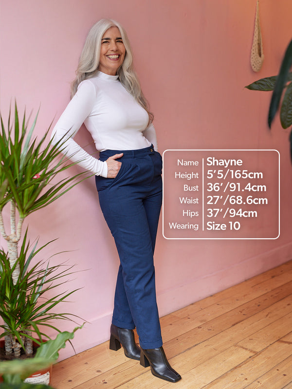 Maya - Straight Trouser - Navy