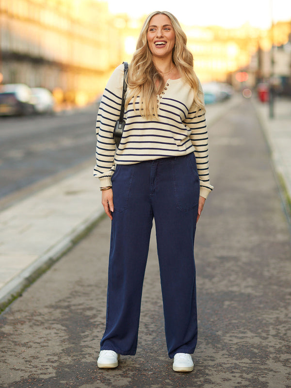 Meg Tencel Navy Trouser