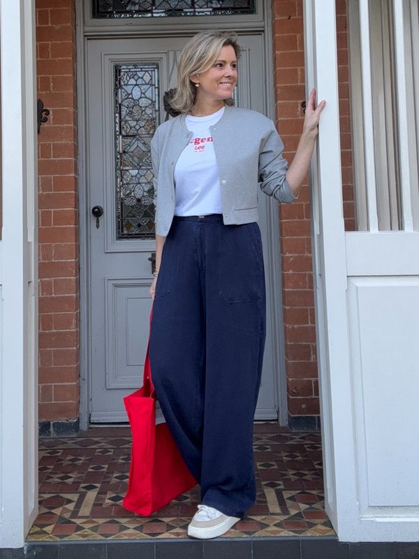 Meg Tencel Navy Trouser