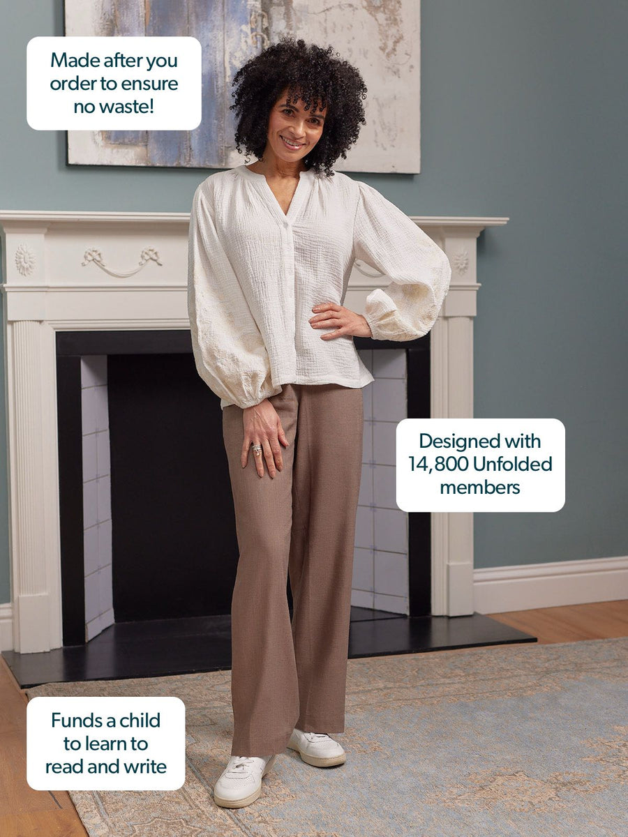 Meryl Summer Trouser - Mushroom
