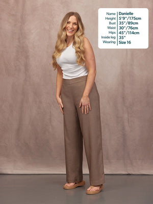 Meryl Summer Trouser - Mushroom