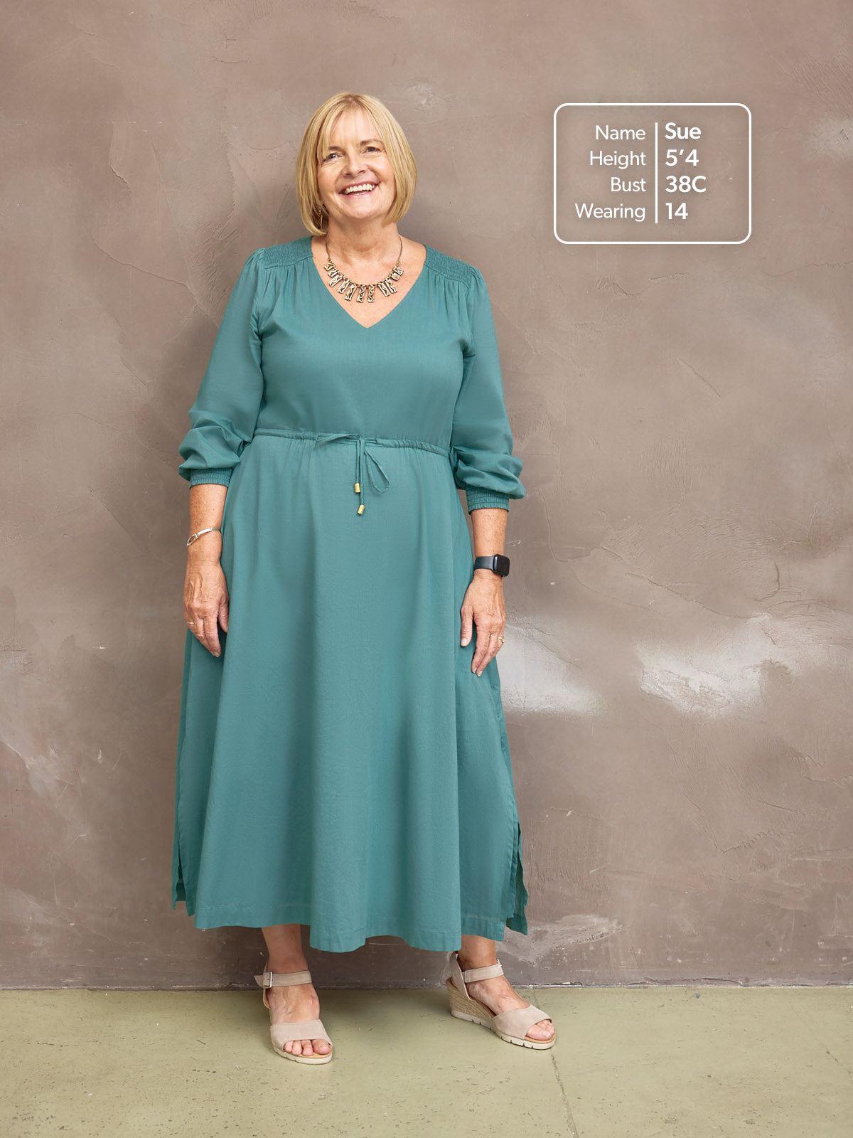 Kiara Drawcord Midi Dress This is Unfolded Kiara Drawcord Midi Dress This is Unfolded
