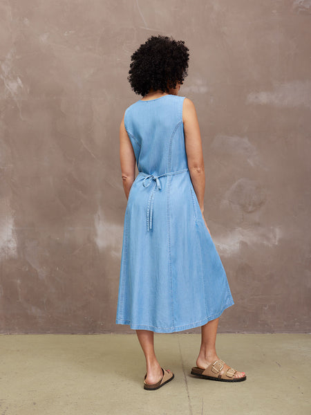tencel denim dresses for women Ada Dress – This is Unfolded while three Slit Prom Dress Size:Large (Adult 14-18) Purple and Rose Pink Denim maxi dress with