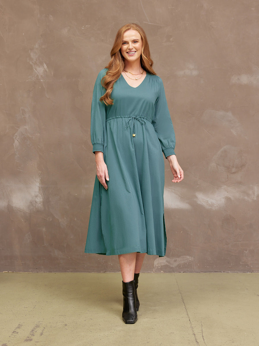 Kiara Drawcord Midi Dress