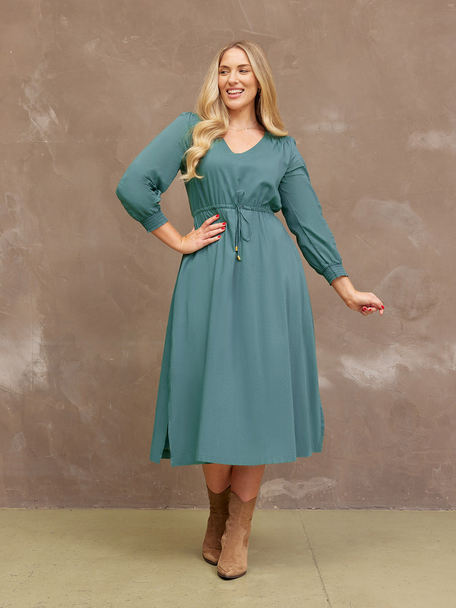 Kiara Drawcord Midi Dress