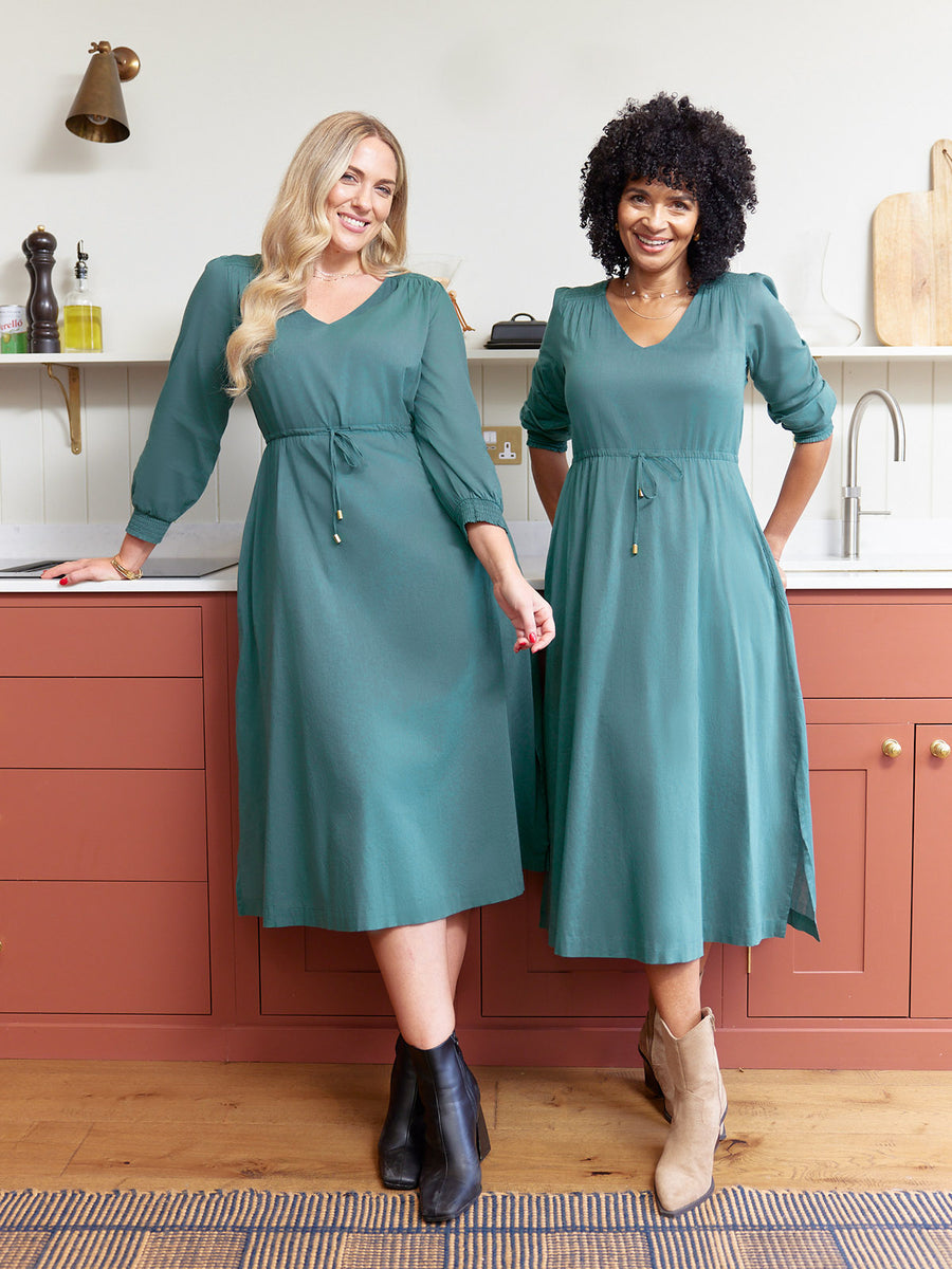 Kiara Drawcord Midi Dress