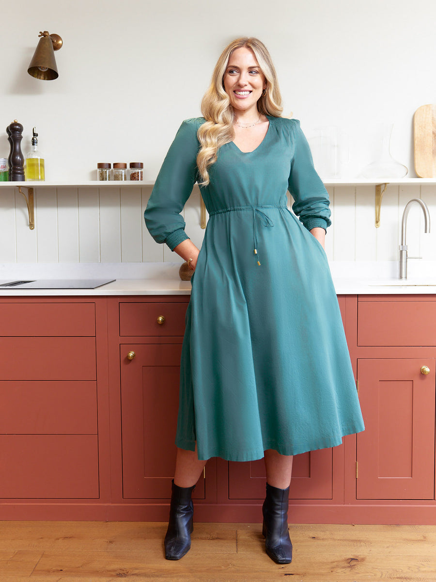 Kiara Drawcord Midi Dress