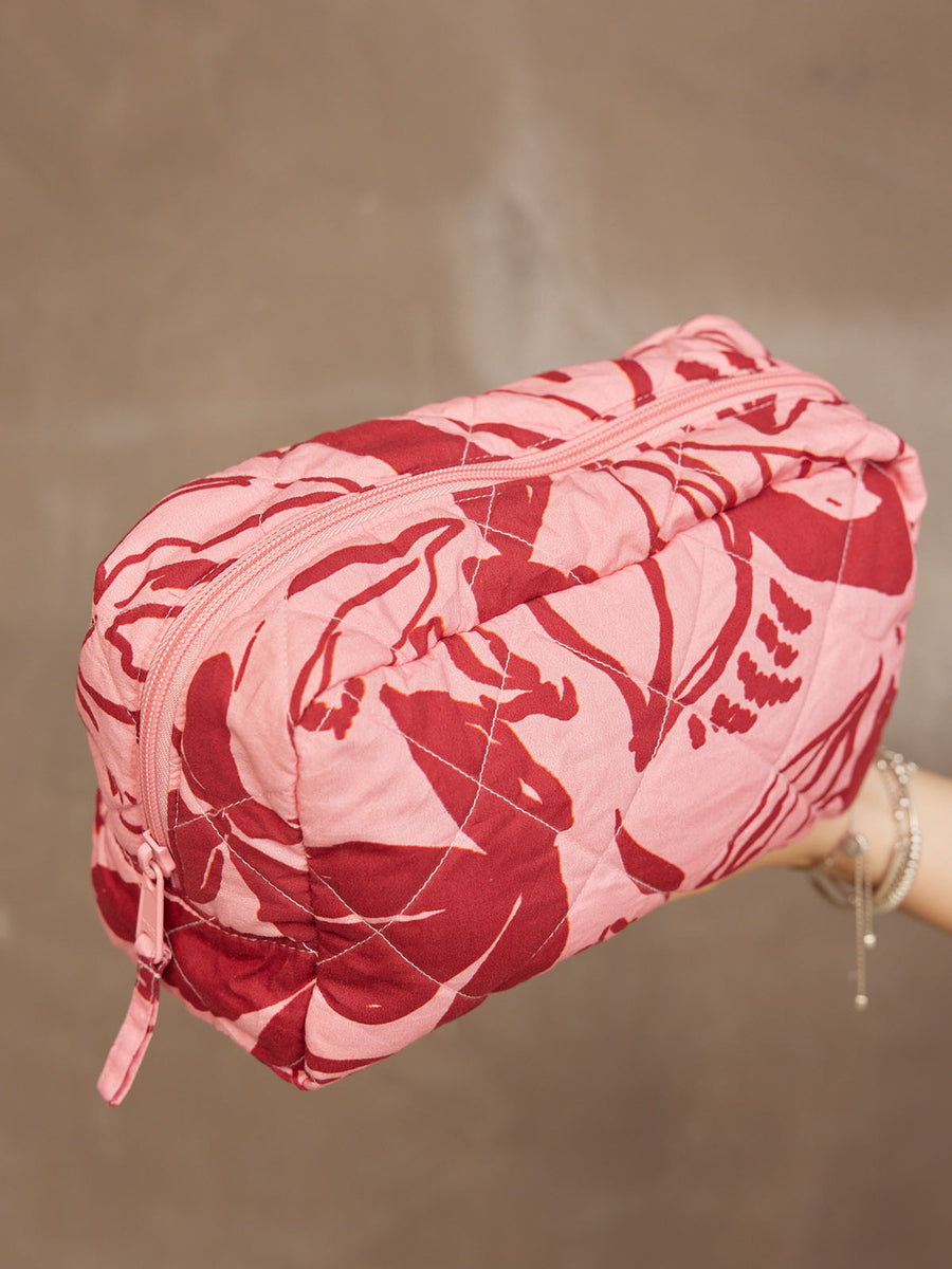 Mabel - Washbag - Pink & Red
