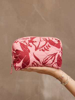 Mabel - Washbag - Pink & Red