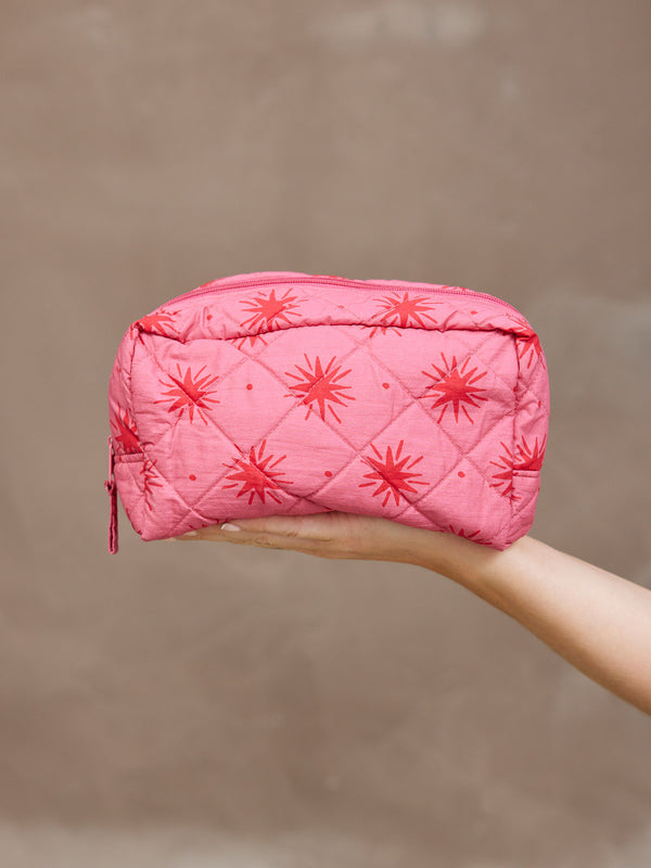 Mabel Washbag - Pink Star Print
