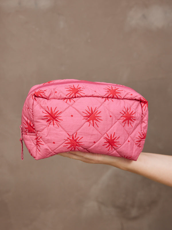 Mabel Washbag - Pink Star Print
