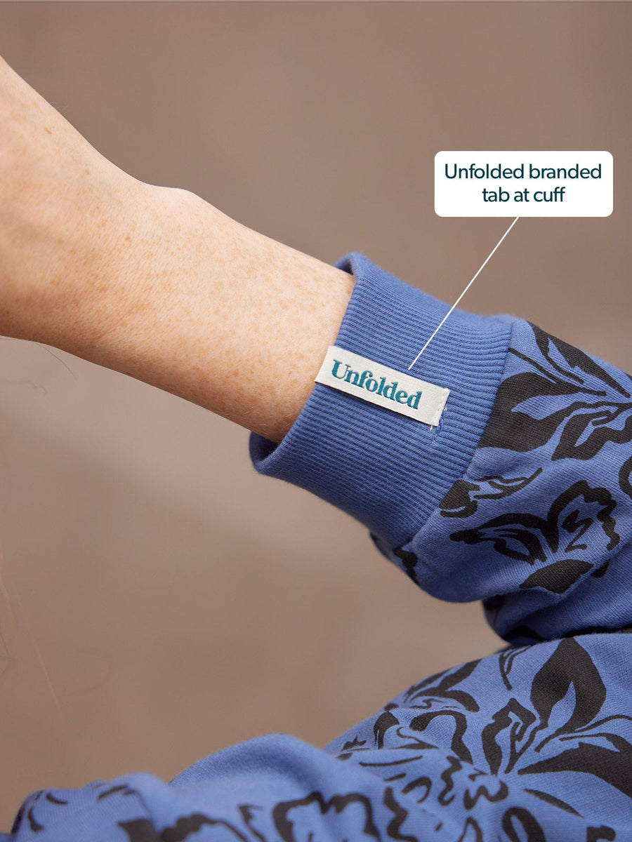 Piper Sweatshirt - Blue Floral Print