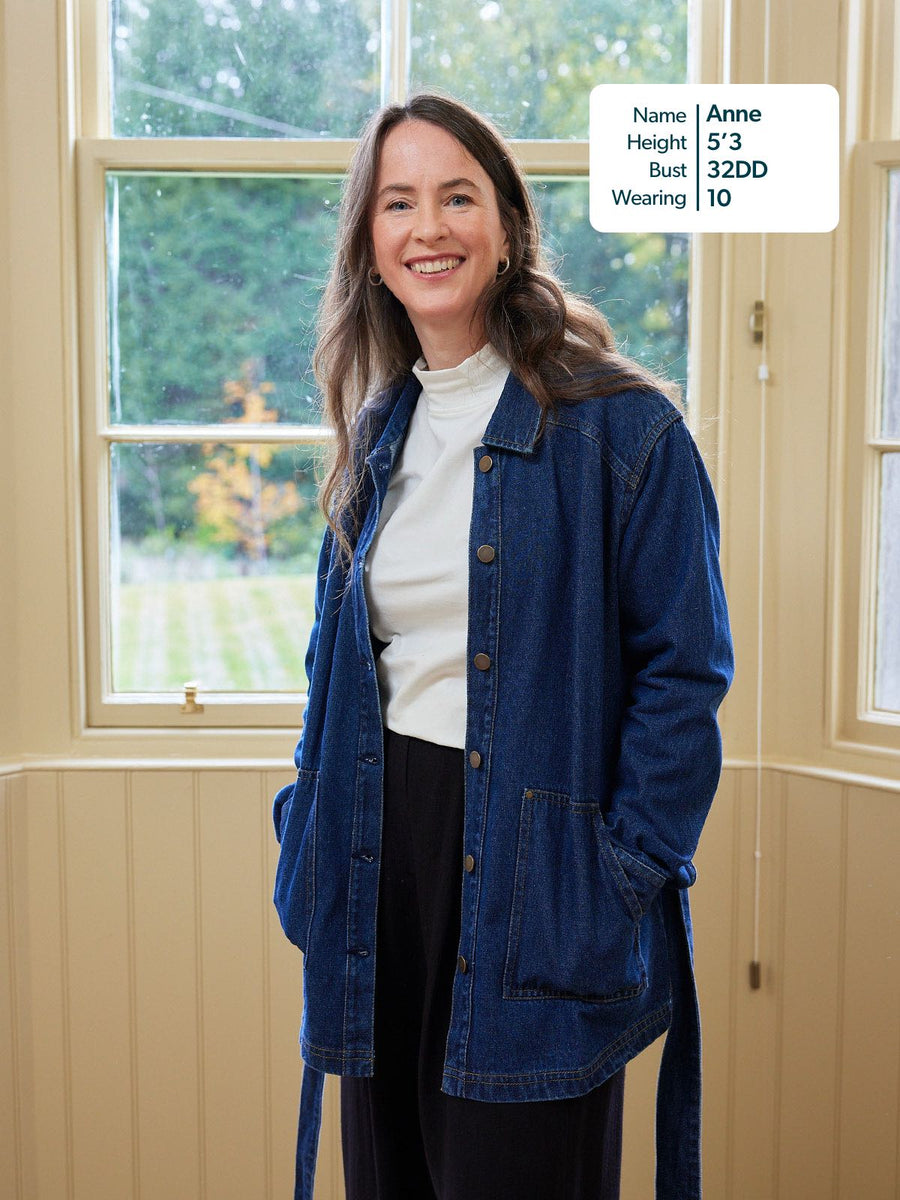 Polly - High Neck Jersey Top - Ecru