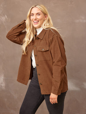 Yasmynn - Corduroy Shacket - Brown