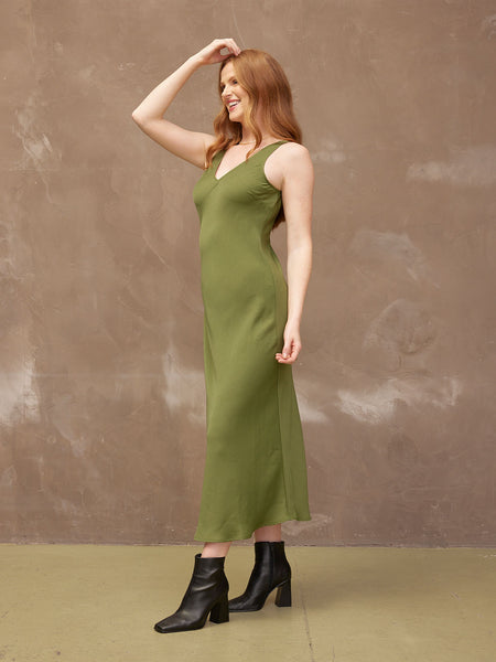 Rebecca - Slip Dress - Olive