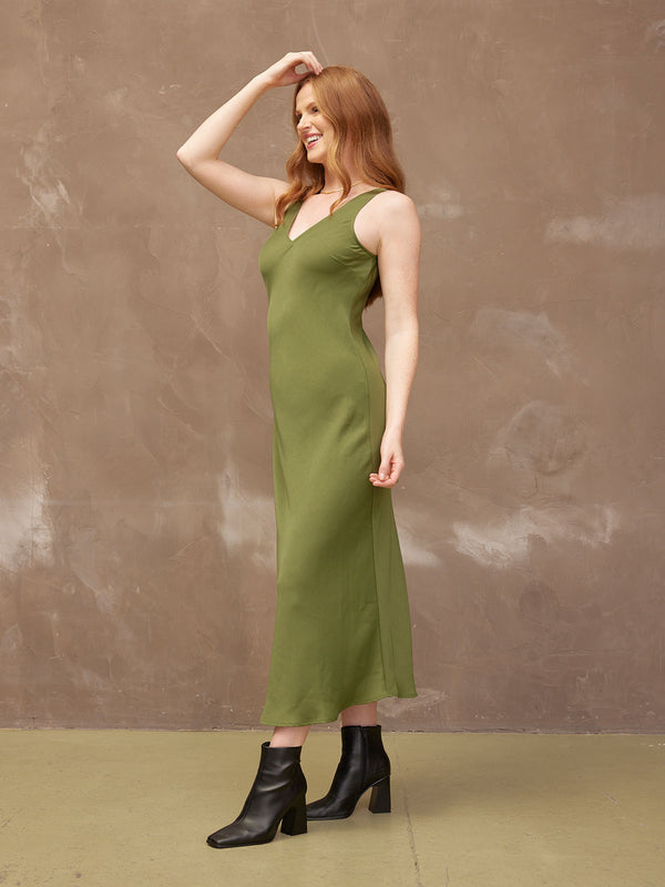 Rebecca - Slip Dress - Olive