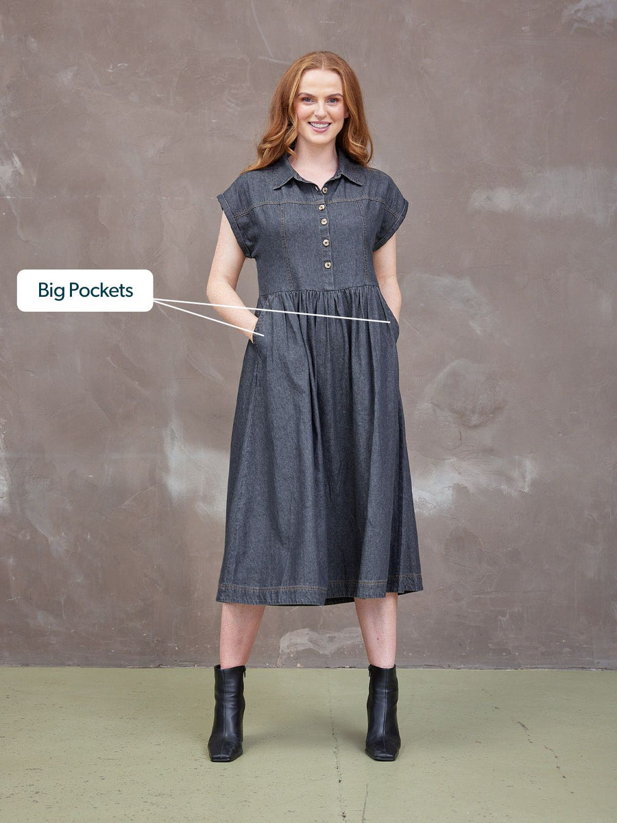 Rhiona Dress - Charcoal