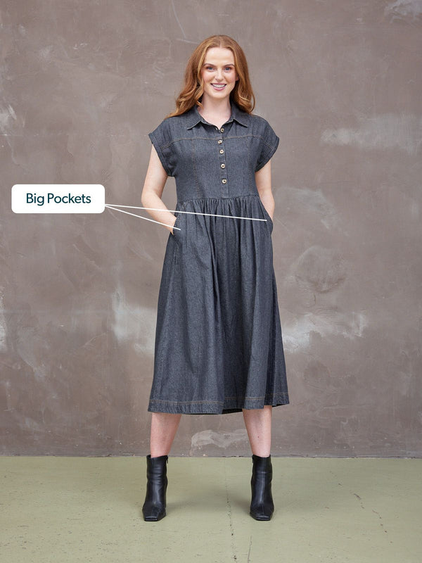 Rhiona Dress - Charcoal