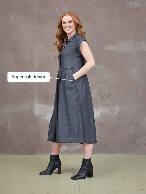 Rhiona Dress - Charcoal