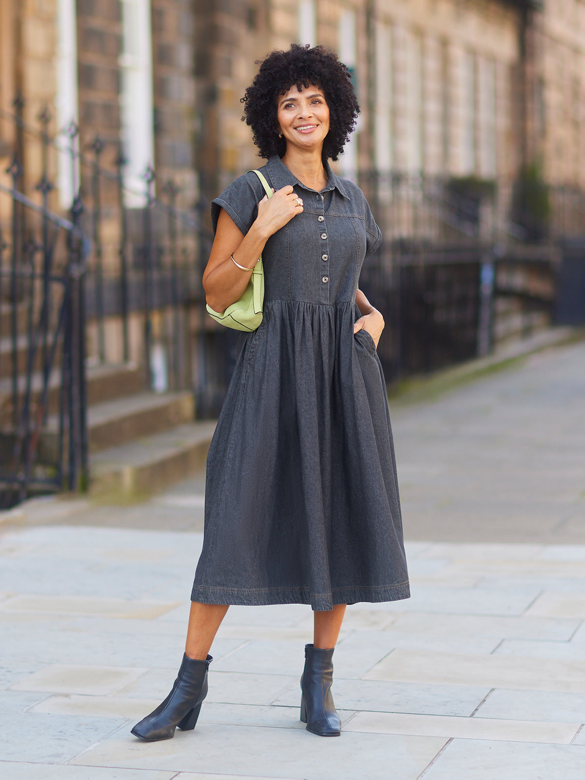 Rhiona Dress - Charcoal This is Unfolded Rhiona Dress - Charcoal This is Unfolded