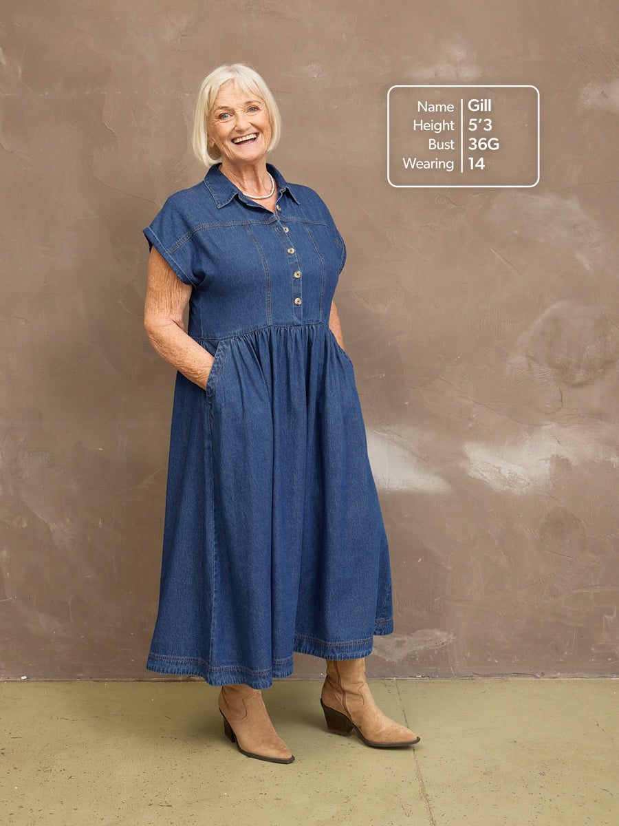 Rhiona Denim Dress This is Unfolded Rhiona Denim Dress This is Unfolded