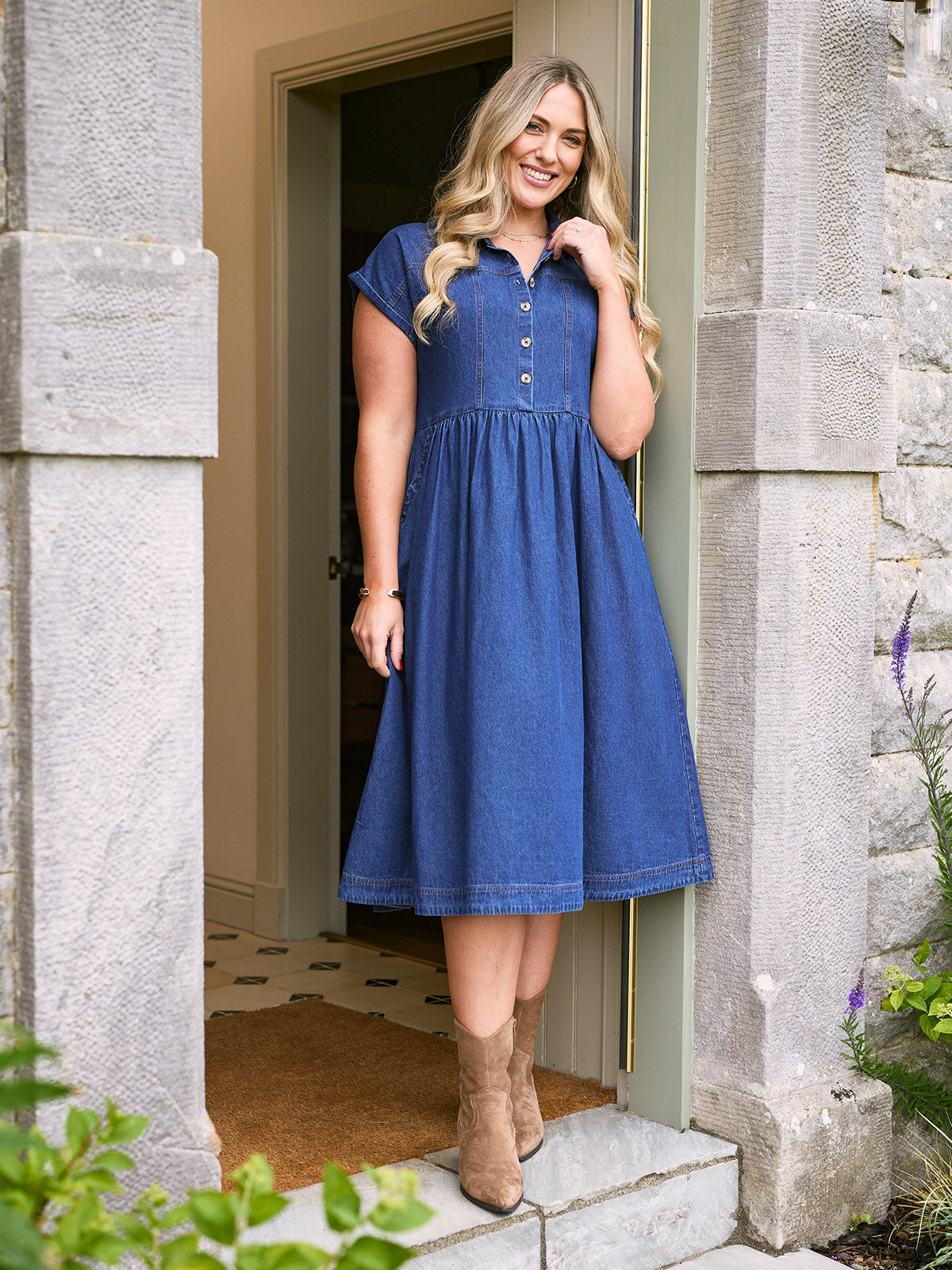Rhiona Denim Dress This is Unfolded Rhiona Denim Dress This is Unfolded